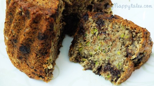 Banana Oat Pistachios ChocoChip Cake