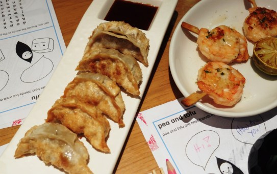 Gyoza and Kushiyaki