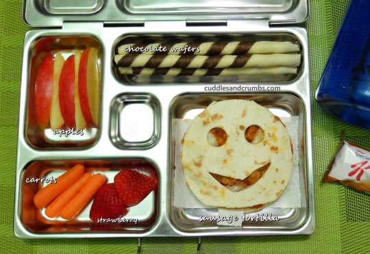sausage tortilla bento lunchbox