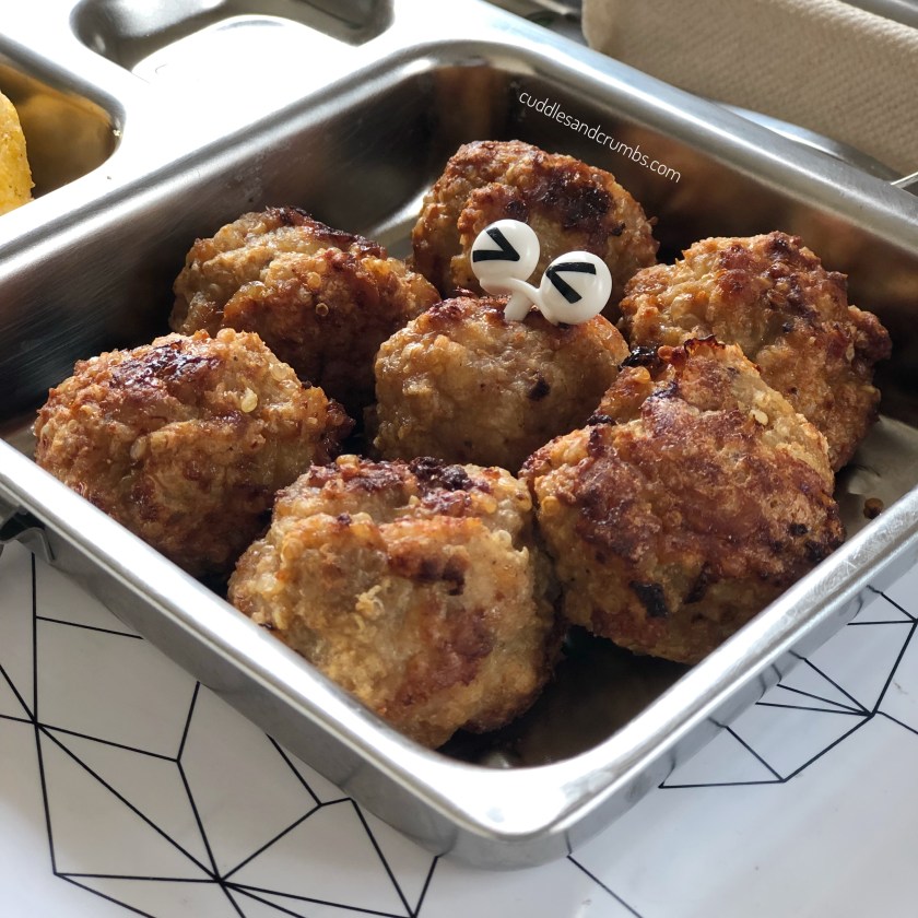 Baked Chicken Quinoa Meatballs
